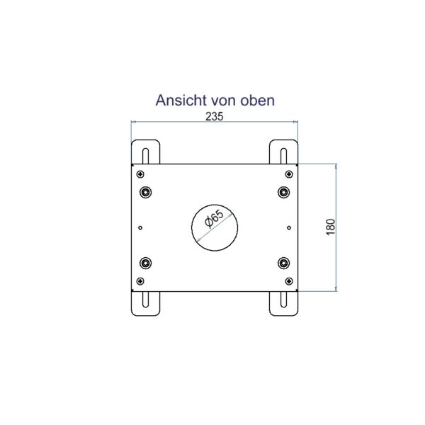 Produktbild UBD 130 165  -  Aufstock-Rahmen aus SVZ inkl. 95mm Nivellierschrauben zu UBD 100 und 130